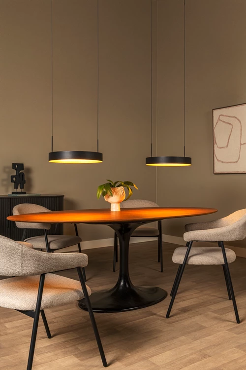 Lucide RADIANT - Pendelleuchten - LED Dim. - CCT - 2x38W 2200K/3000K - Schwarz - Vibes - Atmosphäre 1